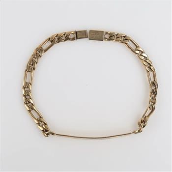 10kt Gold Engravable ID Bracelet