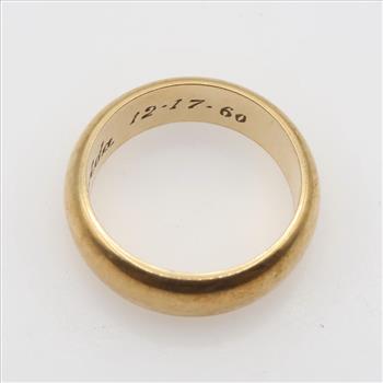 10kt Gold Engraved Band