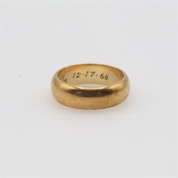 10kt Gold Engraved Band