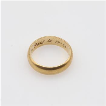 10kt Gold Engraved Band