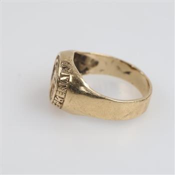 10kt Gold Eye Of Horus Signet Ring