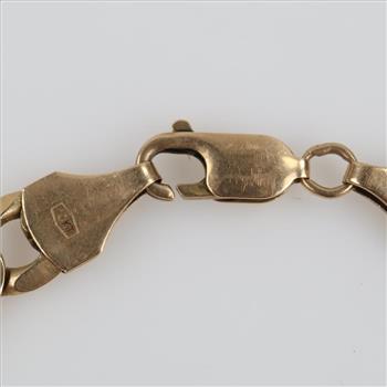10kt Gold Figaro Chain Bracelet