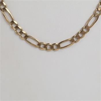 10kt Gold Figaro Chain Link Chain Necklace