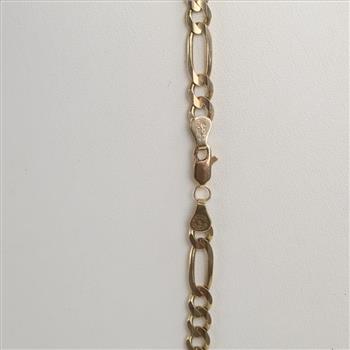 10kt Gold Figaro Chain Link Chain Necklace