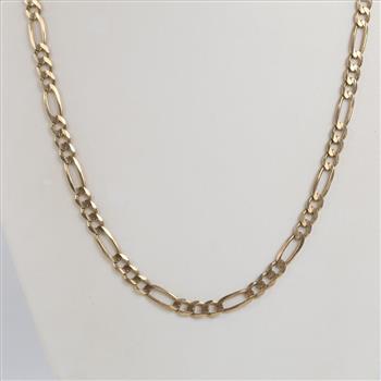 10kt Gold Figaro Chain Link Chain Necklace
