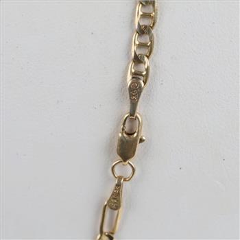 10kt Gold Figaro Chain Link Necklace