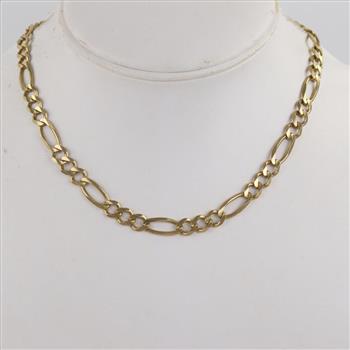 10kt Gold Figaro Chain Necklace