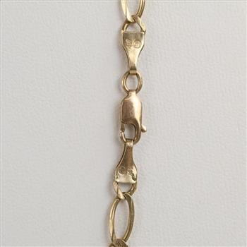 10kt Gold Figaro Chain Necklace