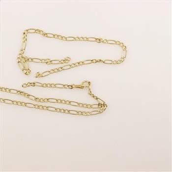 10kt Gold Figaro Chain Necklace