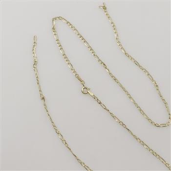 10kt Gold Figaro Chain Necklace