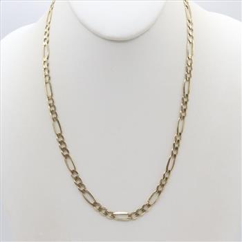 10kt Gold Figaro Chain Necklace