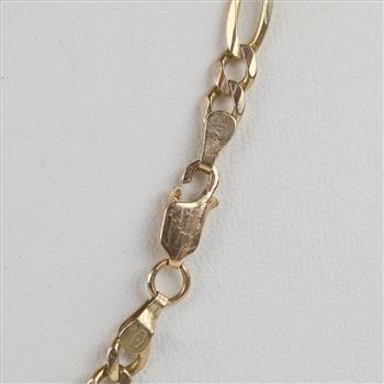 10kt Gold Figaro Chain Necklace