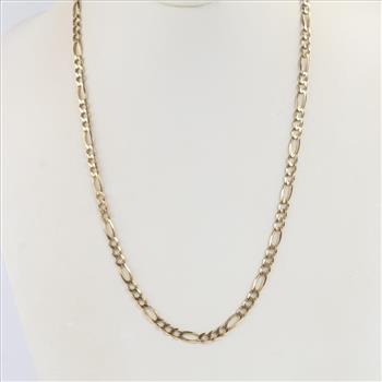 10kt Gold Figaro Chain Necklace