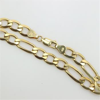 10kt Gold Figaro Link Bracelet