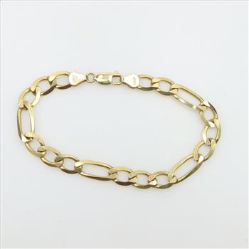 10kt Gold Figaro Link Bracelet