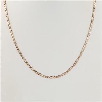 10kt Gold Figaro Link Necklace