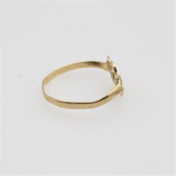 10kt Gold Filigree Two Heart Ring