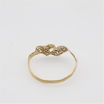 10kt Gold Filigree Two Heart Ring