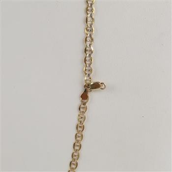10kt Gold Flat Curb Link Chain Necklace