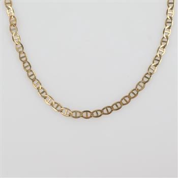 10kt Gold Flat Mariner Chain Necklace