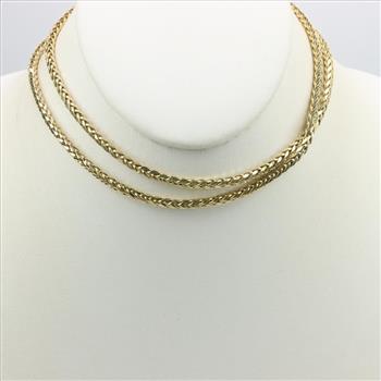 10kt Gold Foxtail Chain Necklace