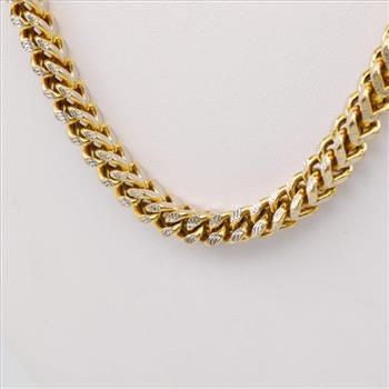10kt Gold Franco Box Cuban  Link Necklace