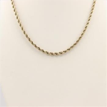 10kt Gold French Rope Necklace