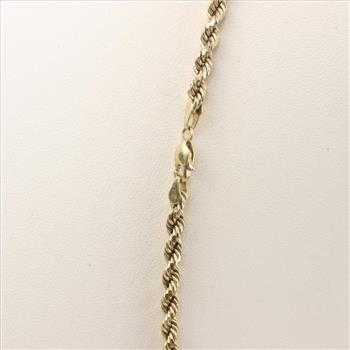 10kt Gold French Rope Necklace