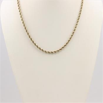 10kt Gold French Rope Necklace