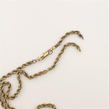 10kt Gold French Rope Necklace