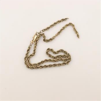 10kt Gold French Rope Necklace