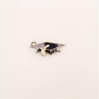 10KT Gold Graduation Cap Pendant