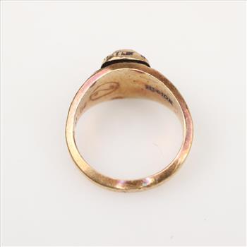 10kt Gold Green Stone Class Ring