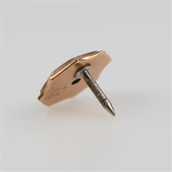 10kt Gold Green Stone Pin