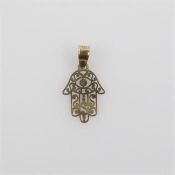 10kt Gold Hamsa Pendant