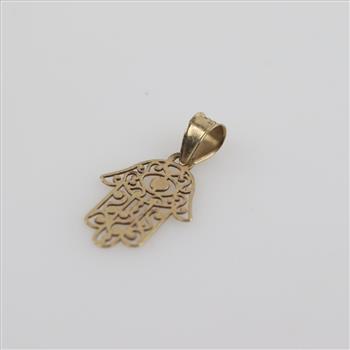 10kt Gold Hamsa Pendant