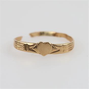 10kt Gold Heart Band