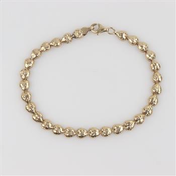 10kt Gold Heart Link Bracelet