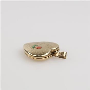 10kt Gold Heart Locket Pendant
