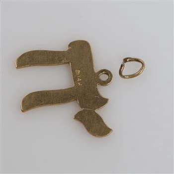 10kt Gold Hebrew Chai Pendant