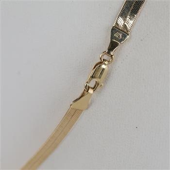 10kt Gold Herringbone Chain Necklace