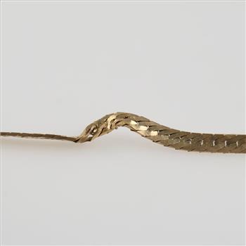 10kt Gold Herringbone Chain Necklace