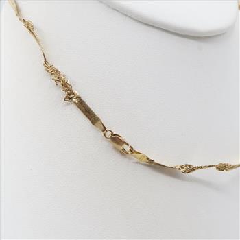 10kt Gold Herringbone Chain Necklace