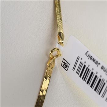 10kt Gold Herringbone Link Necklace