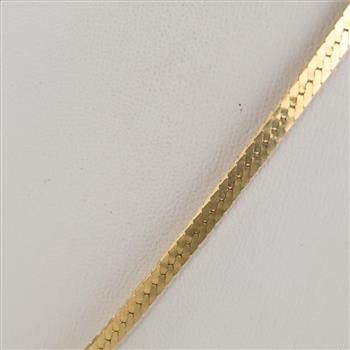 10kt Gold Herringbone Link Necklace