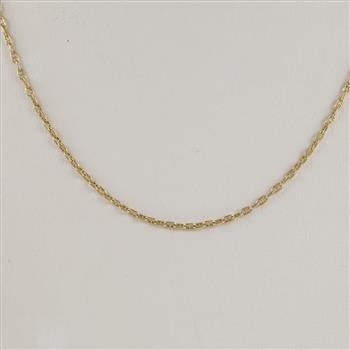 10kt Gold Hollow Anchor Chain Necklace