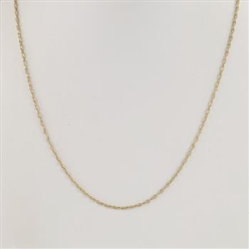 10kt Gold Hollow Anchor Chain Necklace