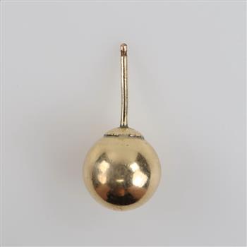 10kt Gold Hollow Ball Earring