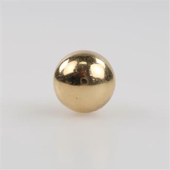 10kt Gold Hollow Ball Earring