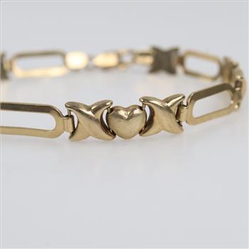 10kt Gold Hollow Bracelet